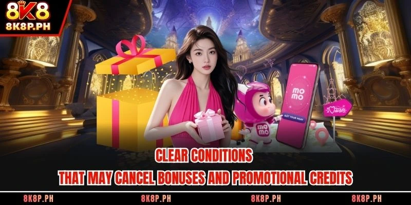 Clear conditions that may cancel bonuses and promotional credits
