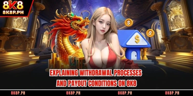 Explaining withdrawal processes and payout conditions on 8K8