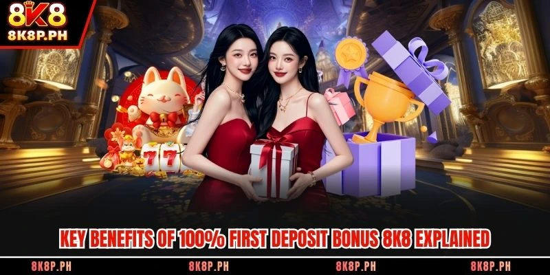 Key benefits of 100% first deposit bonus 8K8 explained