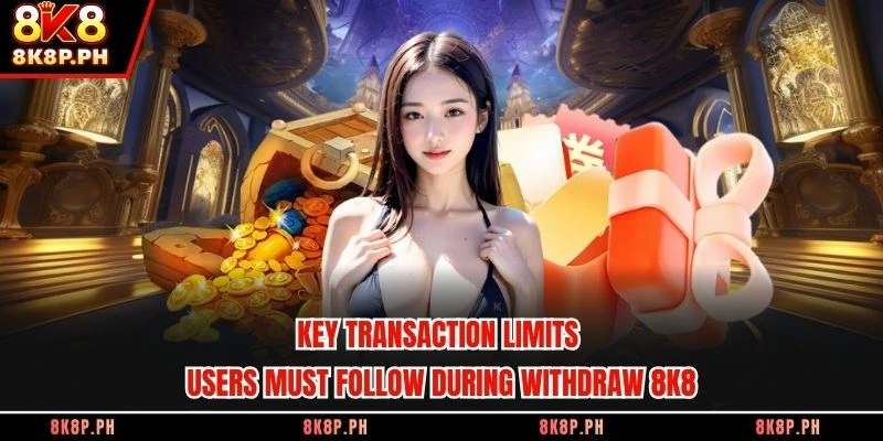 Key transaction limits users must follow during withdraw 8K8