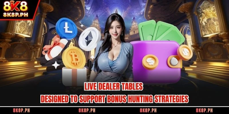 Live dealer tables designed to support bonus hunting strategies