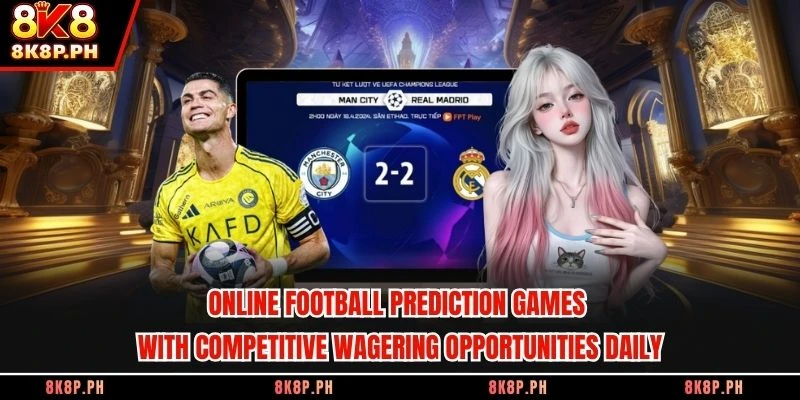 Online football prediction games with competitive wagering opportunities daily